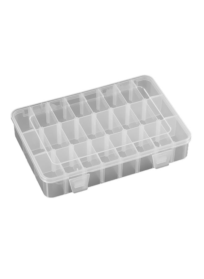 24-Grid Plastic Jewelry Organizer Box - Image 2