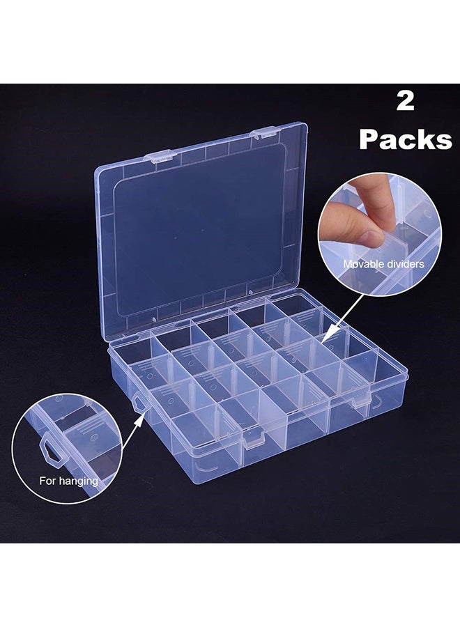 24-Grid Plastic Jewelry Organizer Box - Image 4
