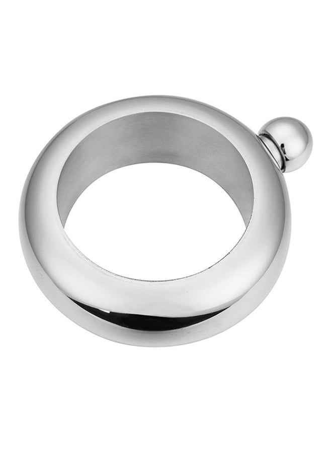 Generic - Portable Bracelet Stainless Steel Bangle Wine Pot Flask Silver 12x4x12centimeter - Image 1