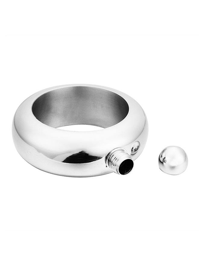 Generic - Portable Bracelet Stainless Steel Bangle Wine Pot Flask Silver 12x4x12centimeter - Image 1