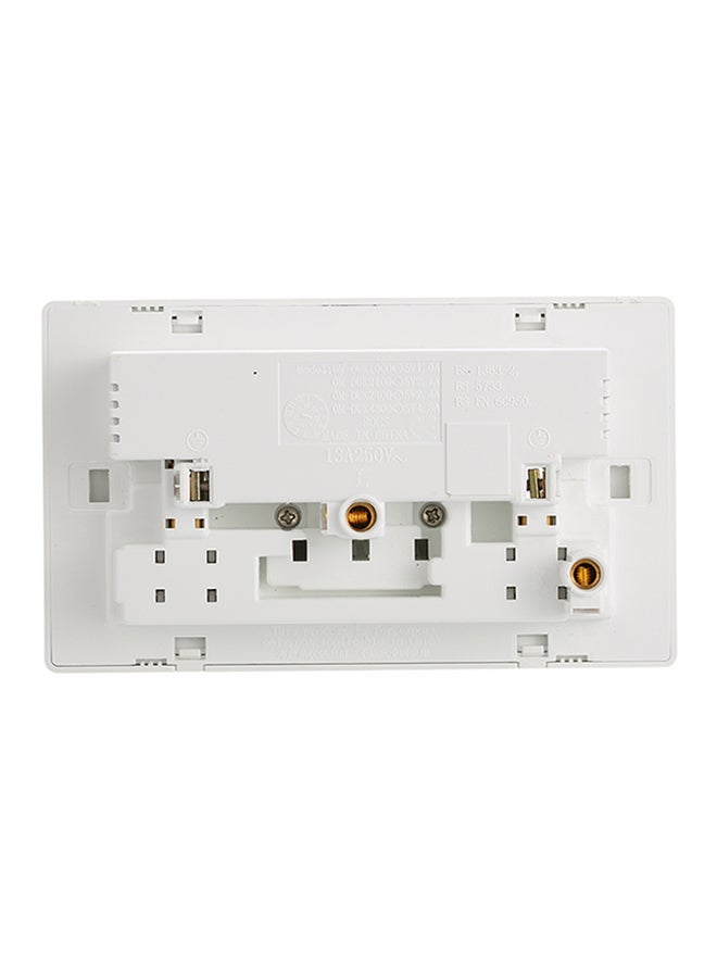 مقبس جداري شامل مع منفذي USB أبيض 15.6x4.7x9.6Ø³Ù†ØªÙŠÙ…ØªØ±  - Image 2