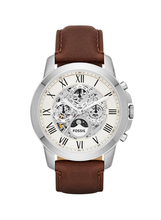 FOSSIL - Men's Grant Leather Analog Automatic Wrist Watch ME3027 - Image 1
