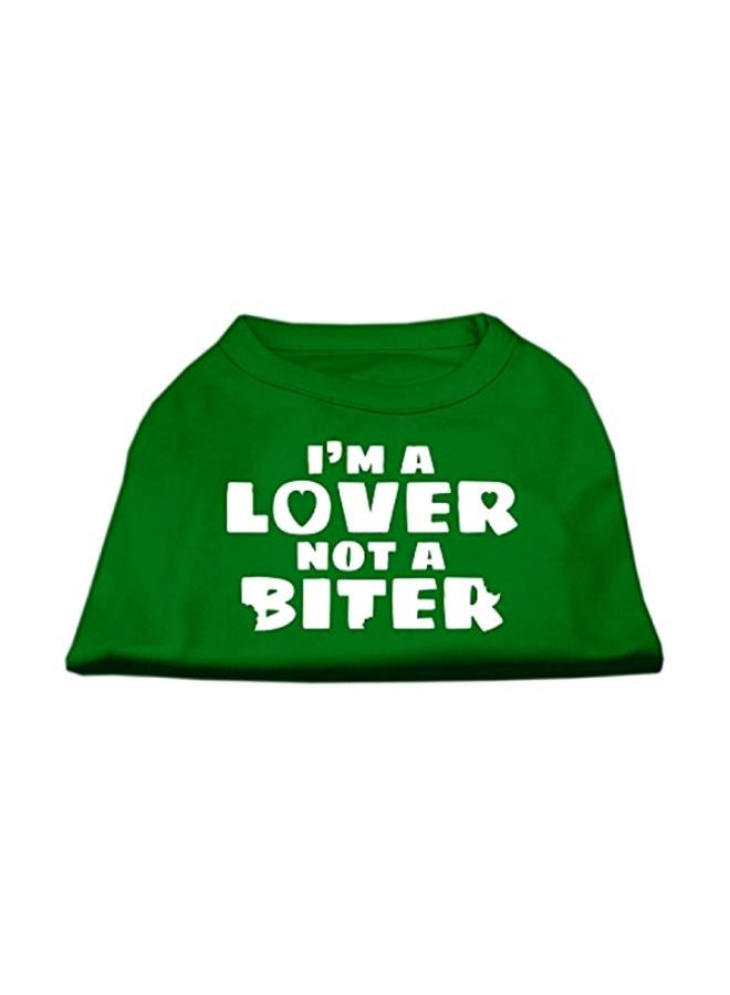 Mirage Pet Products I'm A Lover Not A Biter Screen Printed T-shirt Green/White XXL