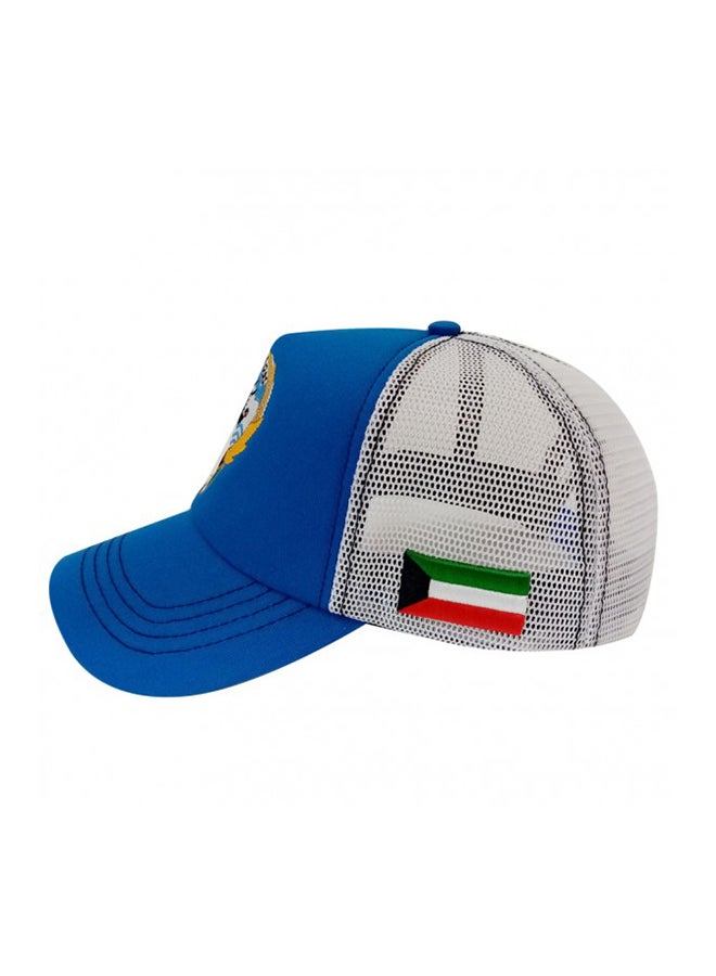 Fighter Gifts Kuwait Emblem Printed Regular Fit Cap Blue/White - Image 2