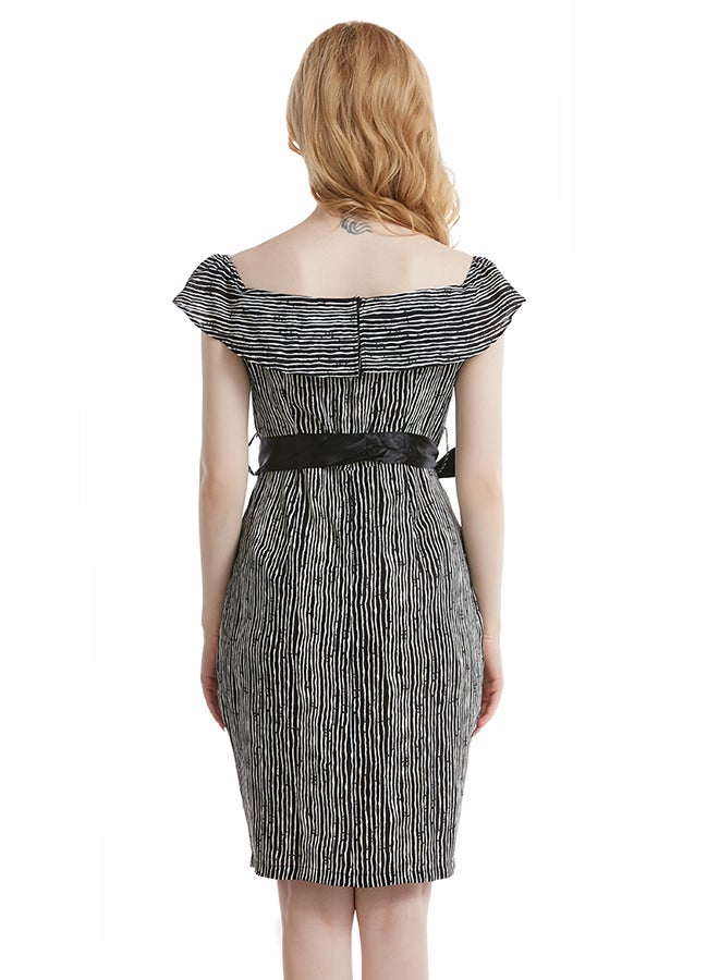Hanyimidoo Striped Mini Dress Black/White - Image 2