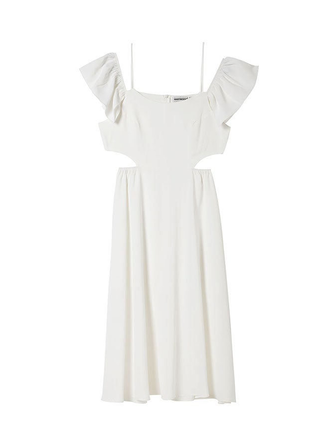 Hanyimidoo - Solid Design Maxi Dress White - Image 1