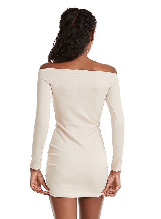 Hanyimidoo Solid Design Mini Dress White  - Image 2