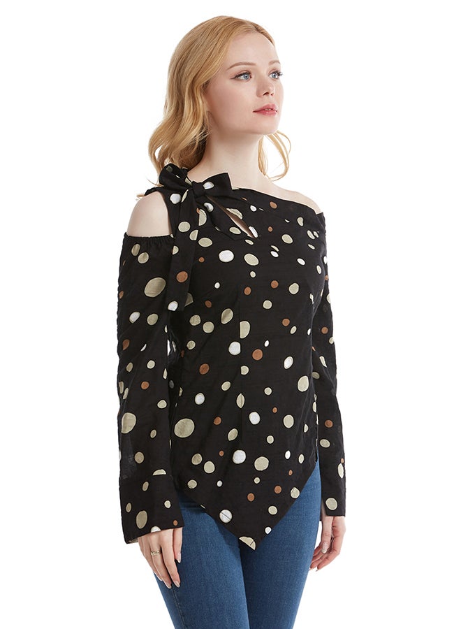 Hanyimidoo Printed Long Sleeves Top Black/Yellow  - Image 3