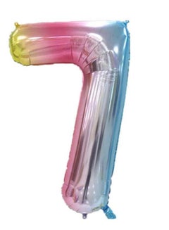 7-Number Rainbow Foil Balloon 40inch