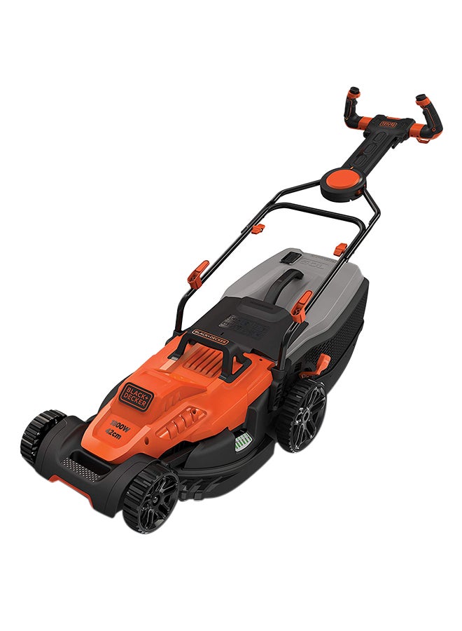 BLACK+DECKER - 1800W 42cm Easy Steer Lawn Mower for & Garden, Orange/Black - BEMW481ES-GB, 2 Years Warranty Orange/Black - Image 1