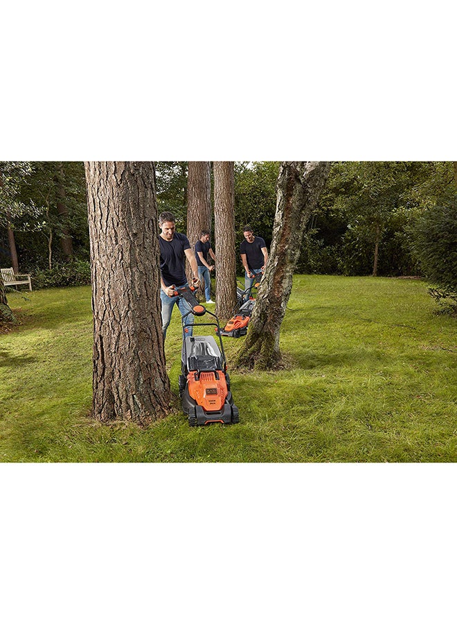 BLACK+DECKER - 1800W 42cm Easy Steer Lawn Mower for & Garden, Orange/Black - BEMW481ES-GB, 2 Years Warranty Orange/Black - Image 1