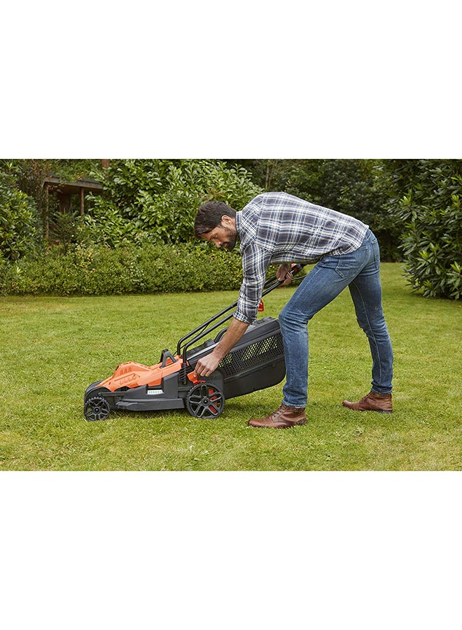 BLACK+DECKER - 1800W 42cm Easy Steer Lawn Mower for & Garden, Orange/Black - BEMW481ES-GB, 2 Years Warranty Orange/Black - Image 1