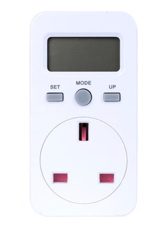 Digital Power Meter Plug-in Socket Electric Wattmeter White 10.40X6.50X8.20cm