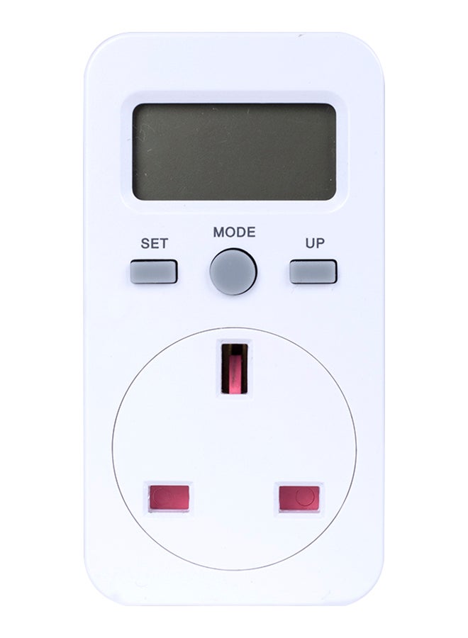 Generic - Digital Power Meter Plug-in Socket Electric Wattmeter White 10.40X6.50X8.20cm - Image 1