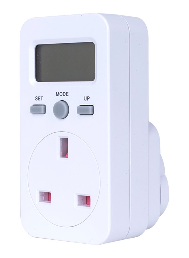 Generic - Digital Power Meter Plug-in Socket Electric Wattmeter White 10.40X6.50X8.20cm - Image 1
