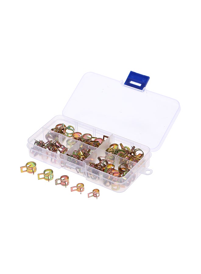 75-Piece Water Hose Pipe Tube Clamp Fastener Set Copper 13.20X2.30X6.80cm  - Image 1