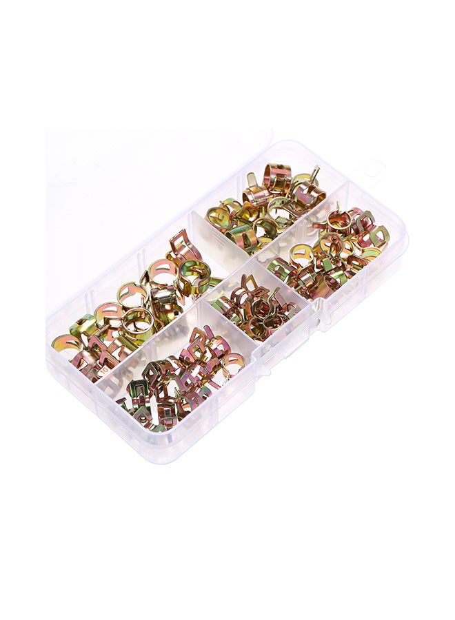75-Piece Water Hose Pipe Tube Clamp Fastener Set Copper 13.20X2.30X6.80cm  - Image 2