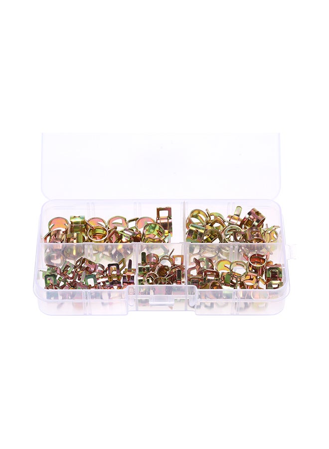 75-Piece Water Hose Pipe Tube Clamp Fastener Set Copper 13.20X2.30X6.80cm  - Image 3