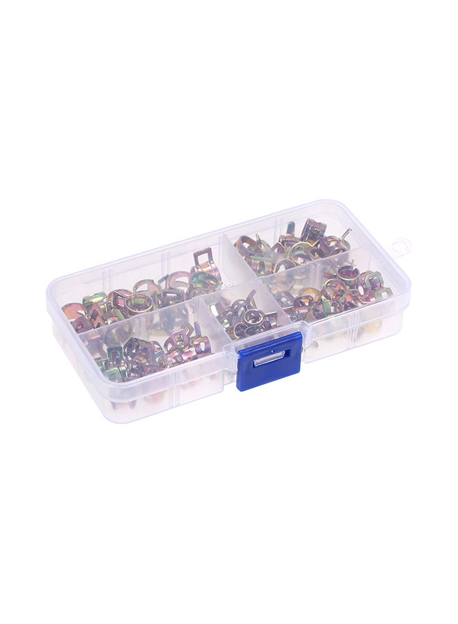 75-Piece Water Hose Pipe Tube Clamp Fastener Set Copper 13.20X2.30X6.80cm  - Image 4
