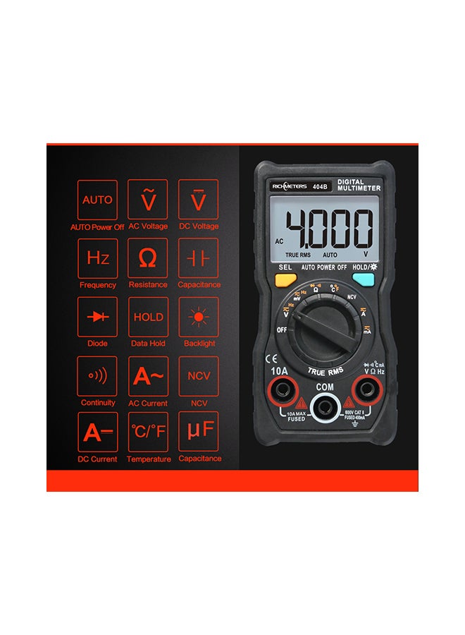 RICHMETERS - Handheld Digital Multimeter Multicolour 19.00X3.50X14.00centimeter - Image 1