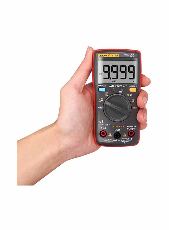RICHMETERS RM109 RMS Digital Multimeter AC DC Voltage Ammeter Tester Black/Red 16x4.5x10cm  - Image 5