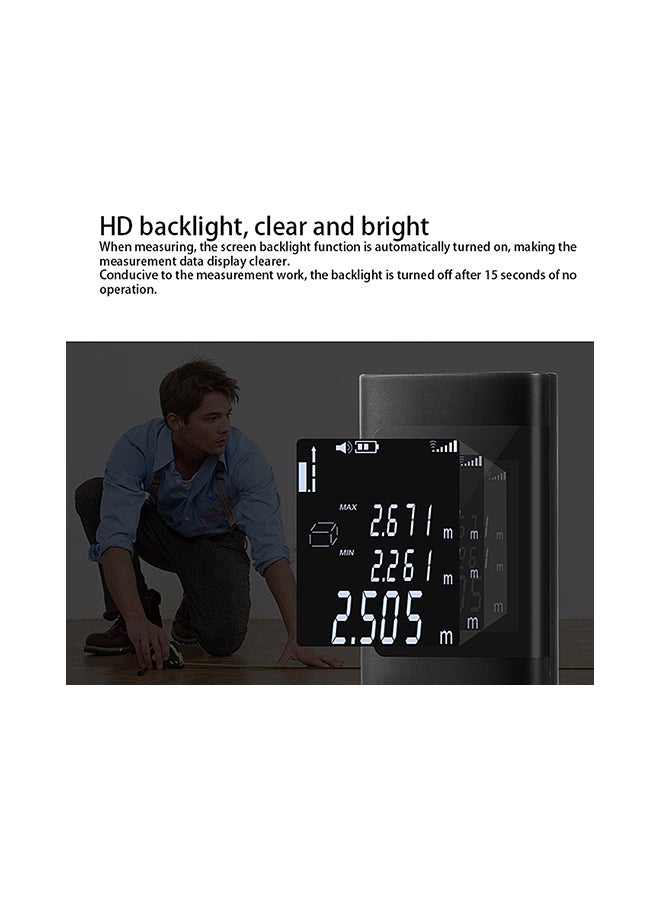 Digital Mini Distance Measuring Meter Portable Black 13.50X3.50X7.00cm - Image 3