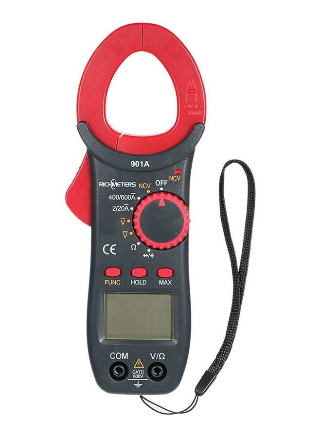 RICHMETERS Digital Clamp Meter Black/Red 18.50X4X10centimeter - Image 2