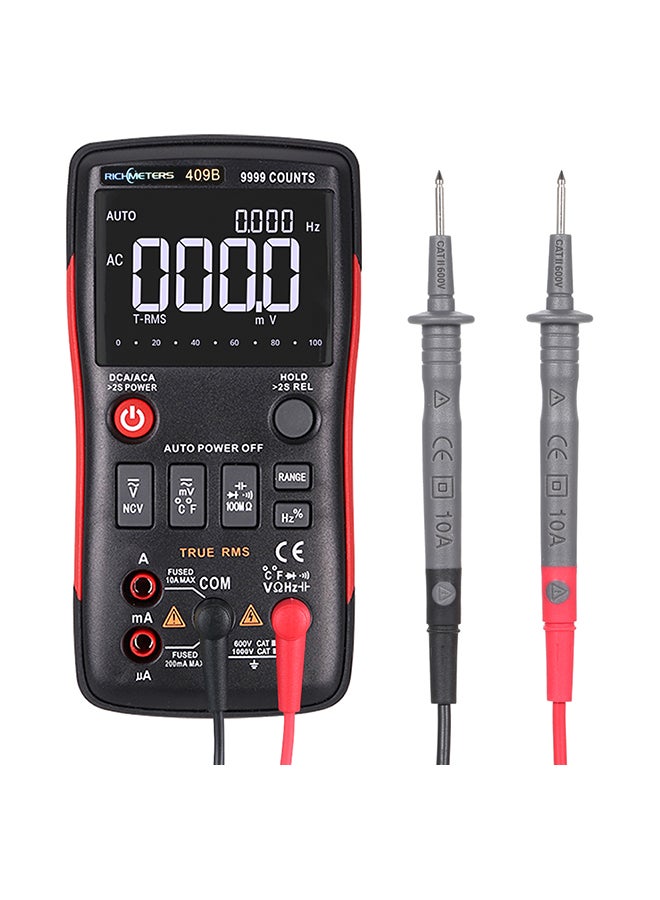 RICHMETERS Ranging Digital Multimeter Red/Black 18.50X5.00X11.50cm  - Image 1