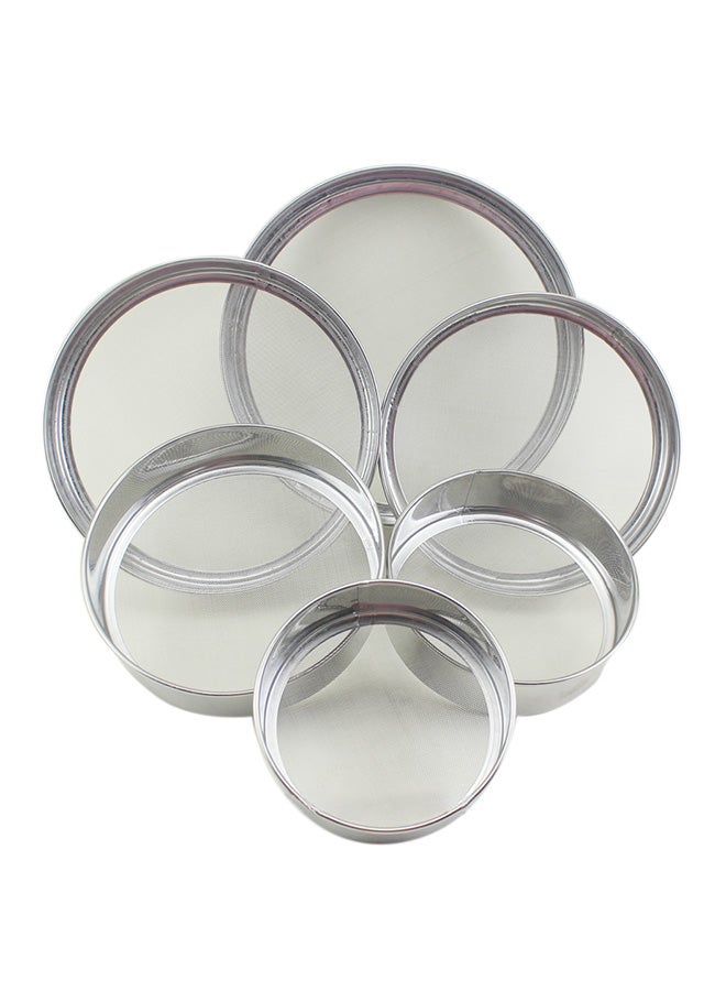 6-Piece Round Strainer Silver  - Image 1