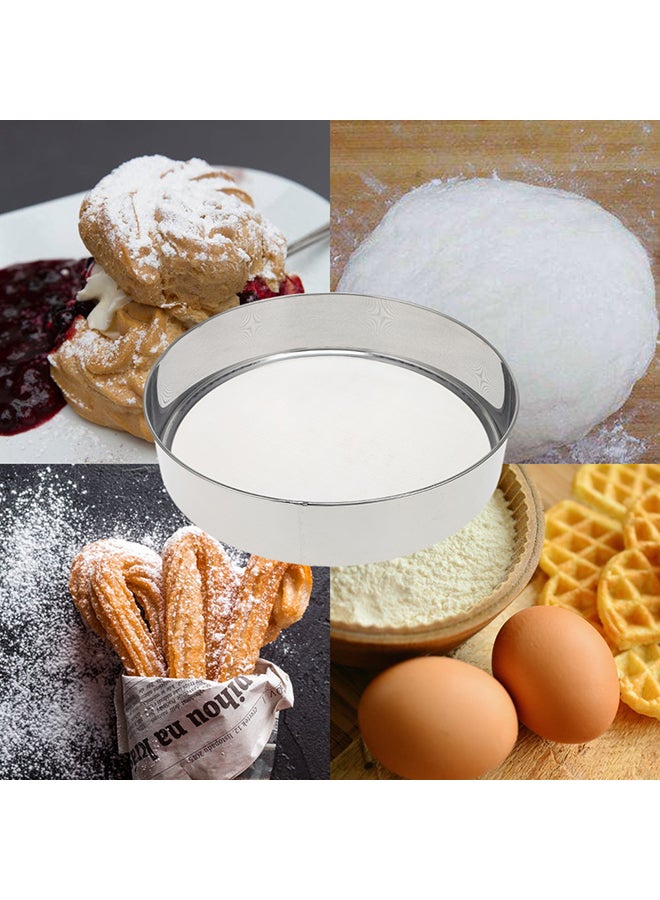 طقم منخل دقيق دائري مكون من 6 قطع فضي 30Ø³Ù†ØªÙŠÙ…ØªØ±  - Image 5