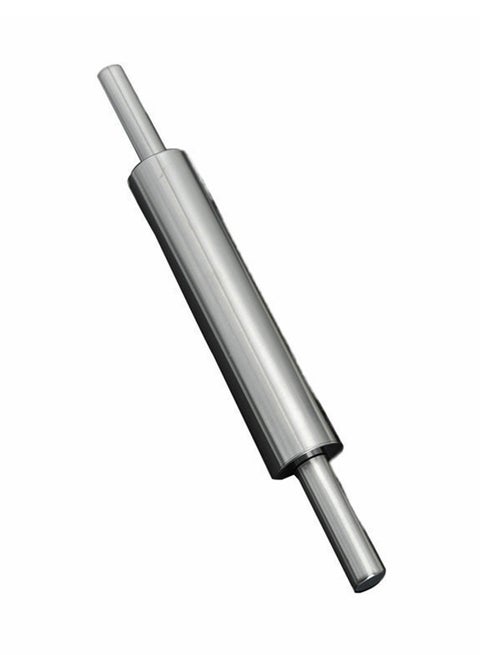 Non-Stick Pastry Dough Pizza Roller Steel Rolling Pin Silver 43centimeter