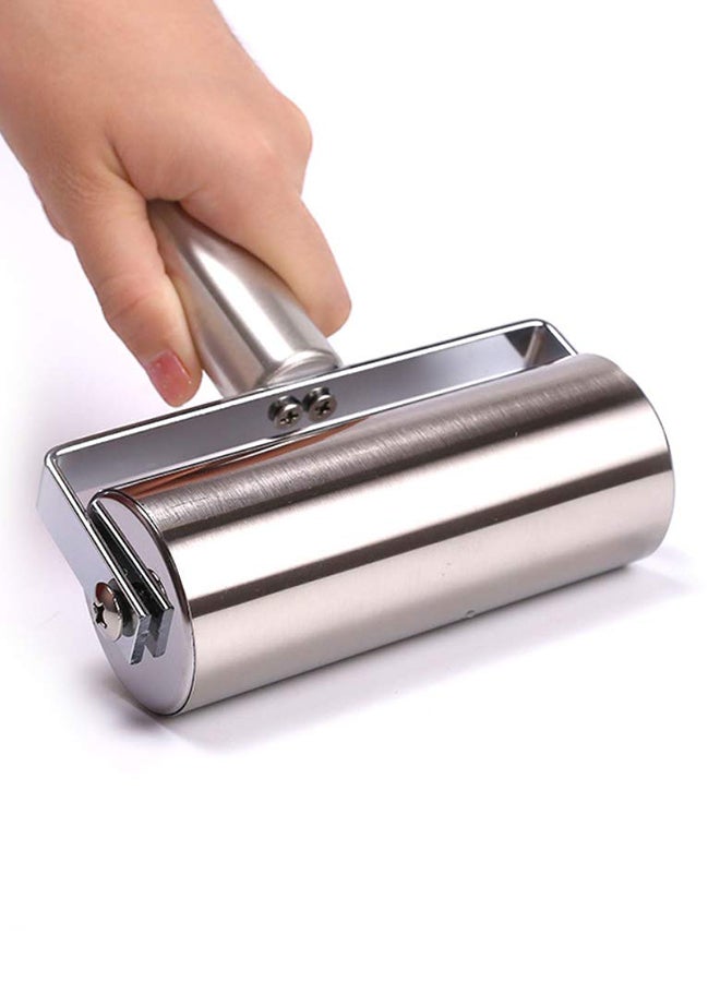 أداة فرد عجين البيتزا والفطائر بسطح مانع للالتصاق من المعدن فضي 12سم - Image 4