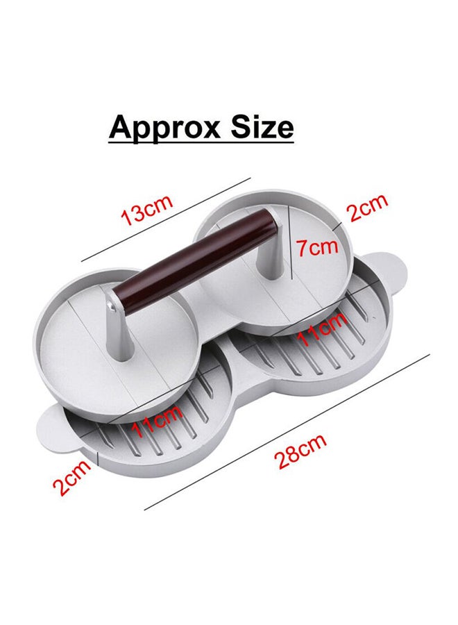 Double Burger Press Hamburger Patties Maker Multicolour 28cm - Image 2