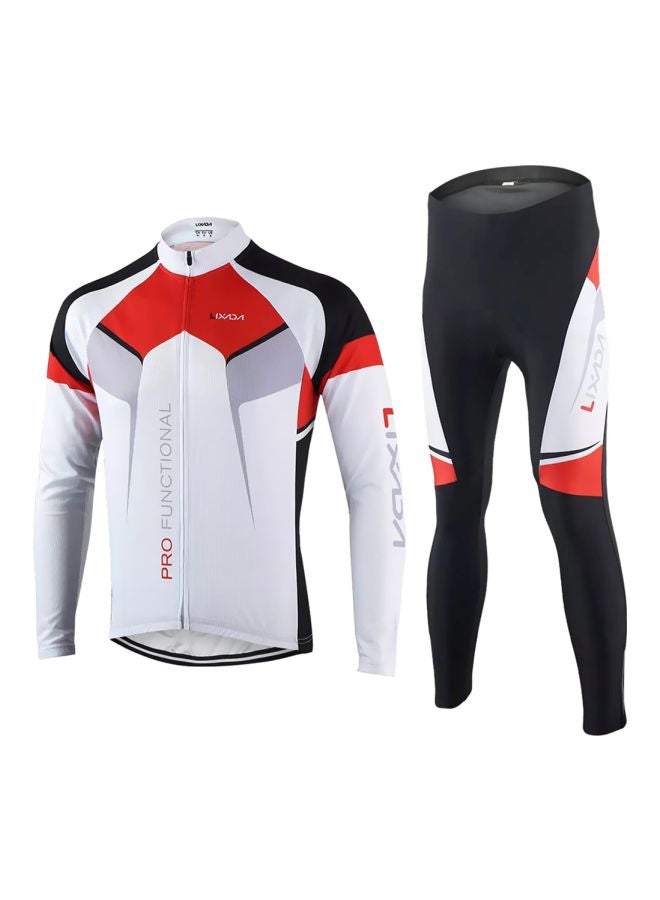LIXADA 2-Piece Long Sleeves Cycling Jersey With Pant Set L - Image 1