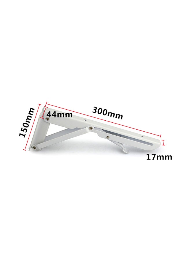 Generic Telescopic Foldable Desk Rack Bracket White 35.00X1.00X3.00cm  - Image 2