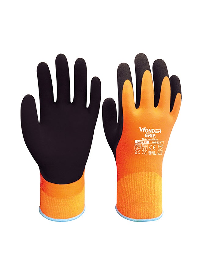 وندر جريب قفازات عمل ثيرمو بلس (Thermo Plus) مقاومة للبرودة طراز WG-338 أسود /برتقالي. 27.00X1.50X15.00سم  - Image 1