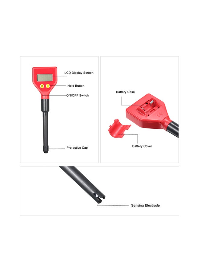 Portable Soil Moisture Tester Red/Black - Image 5