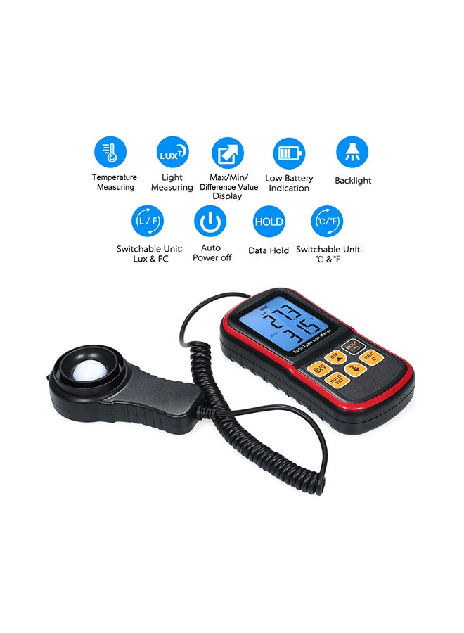Digital Lux Meter BT Photometer Black/Red 27.00X6.50X21.00centimeter  - Image 3