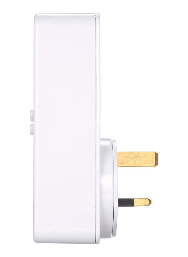 Digital Switch Socket Timer White 19 X 9 X 10centimeter