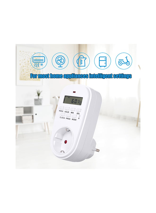 Digital Switch Socket Timer White 19 X 9 X 10centimeter  - Image 2