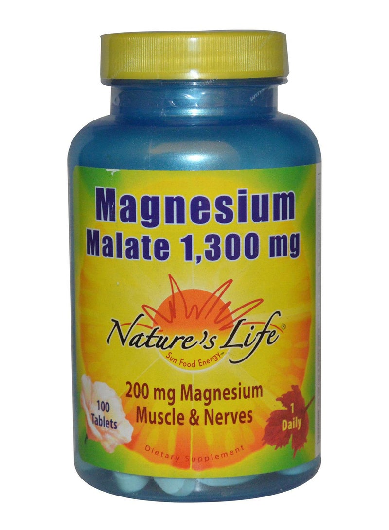Nature's Life Magnesium Malate - 100 Tablets  - Image 1
