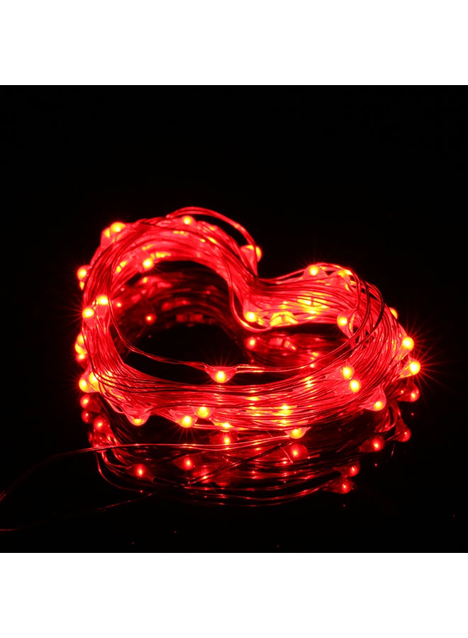100 LEDs Battery Operated Fairy String Light Red 10meter  - Image 2