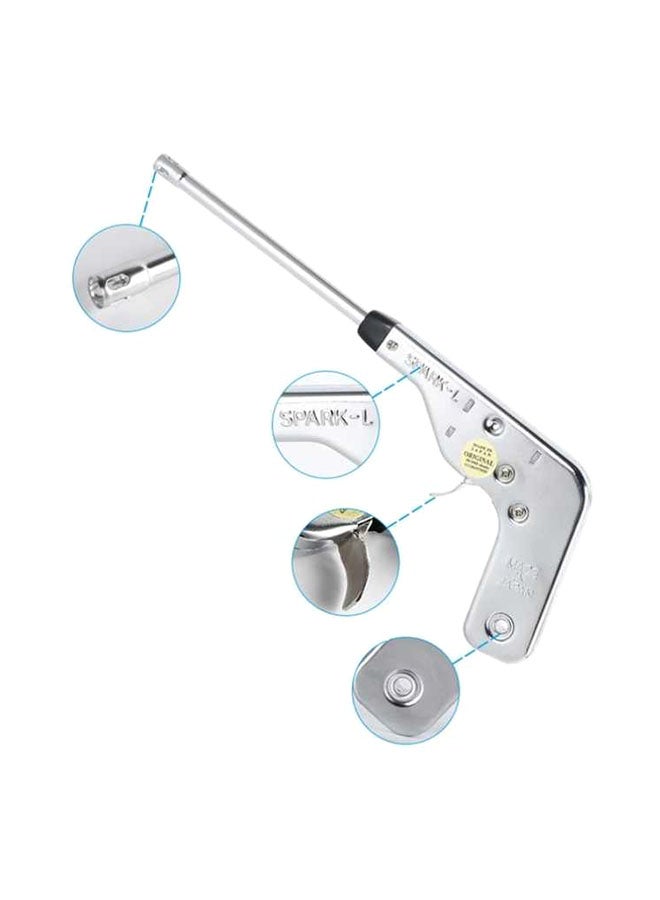 جينتيك قداحة غاز سباركل إل فضي 27سم - Image 1