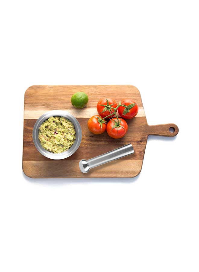 Spice Grinder Pill Crusher Mortar And Pestle Silver 15cm  - Image 1