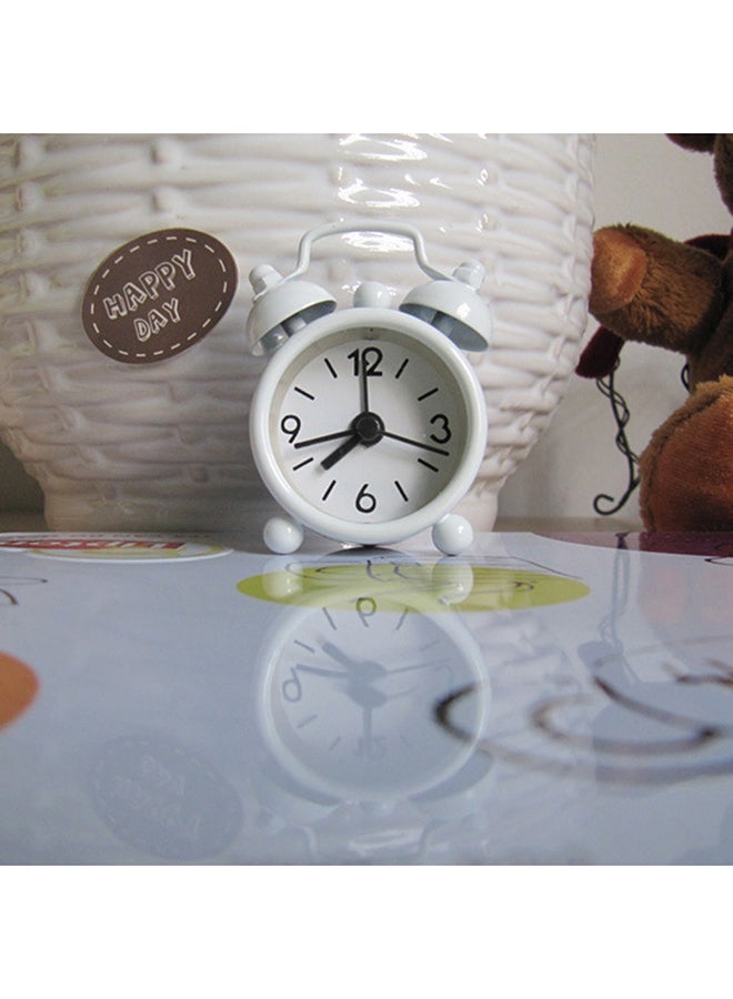 Beauenty Mini Round Shape Alarm Clock White 6.3 x 4.3cm - Image 2