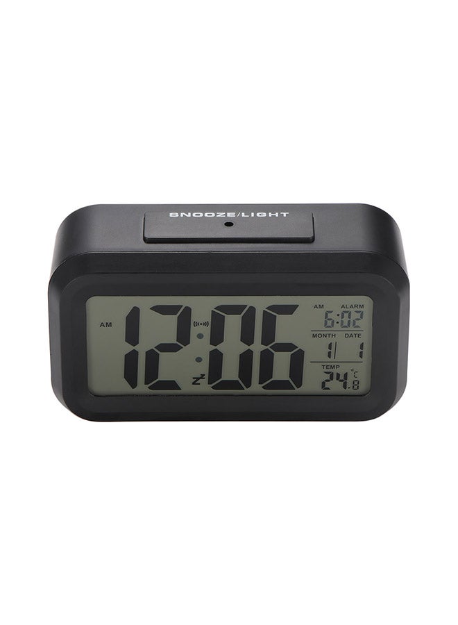 Beauenty - LCD Display Digital Alarm Clock Black 7.7x13.9x4.7cm - Image 1