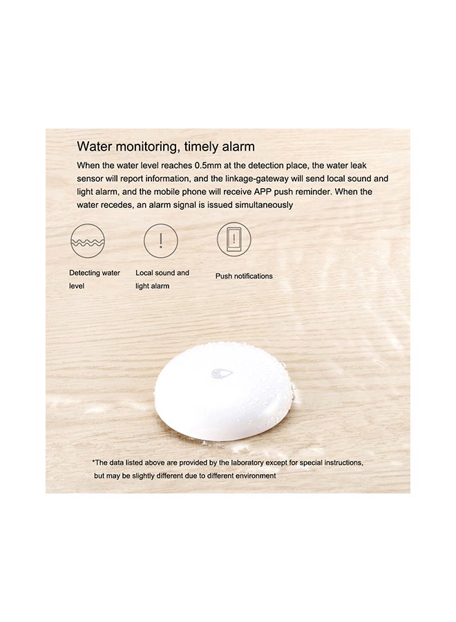 Intelligent Home Water Leak Sensor White 15X 6.6 X10cm