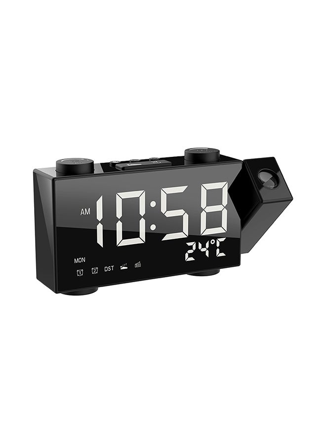 Generic - Digital FM Projection Radio Alarm Clock Timer Black 22.5x4.3x9.5centimeter - Image 1