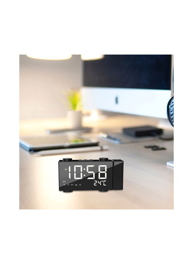Generic - Digital FM Projection Radio Alarm Clock Timer Black 22.5x4.3x9.5centimeter - Image 1