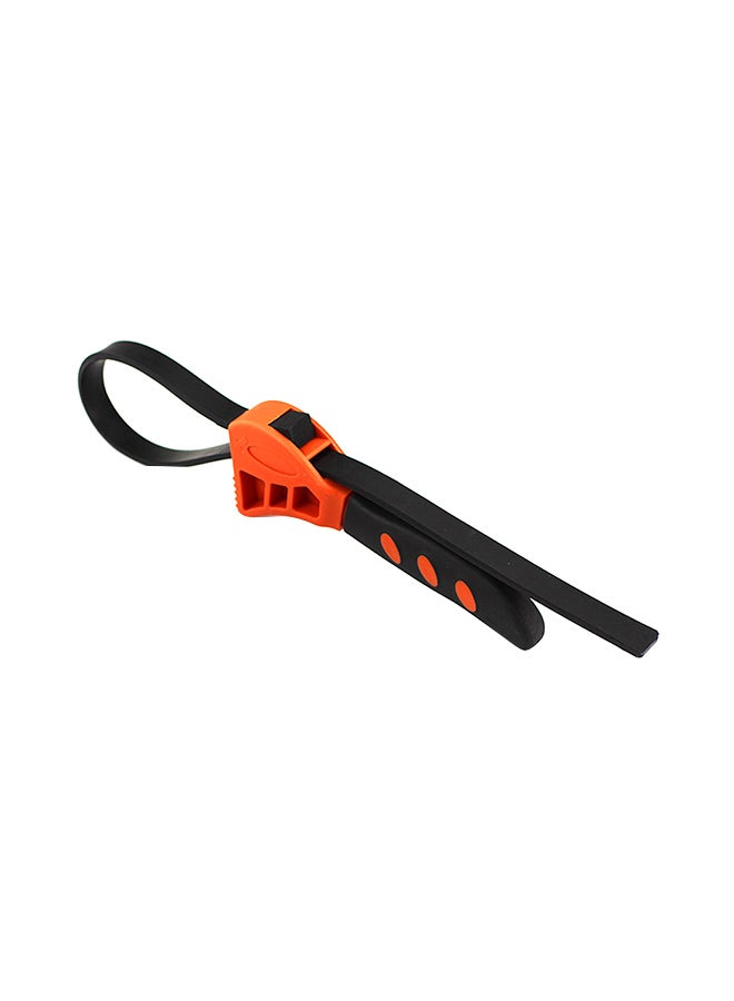 Multi-Functional Rubber Belt Wrench Adjustable Spanner Black/Orange 25x6x11cm  - Image 1